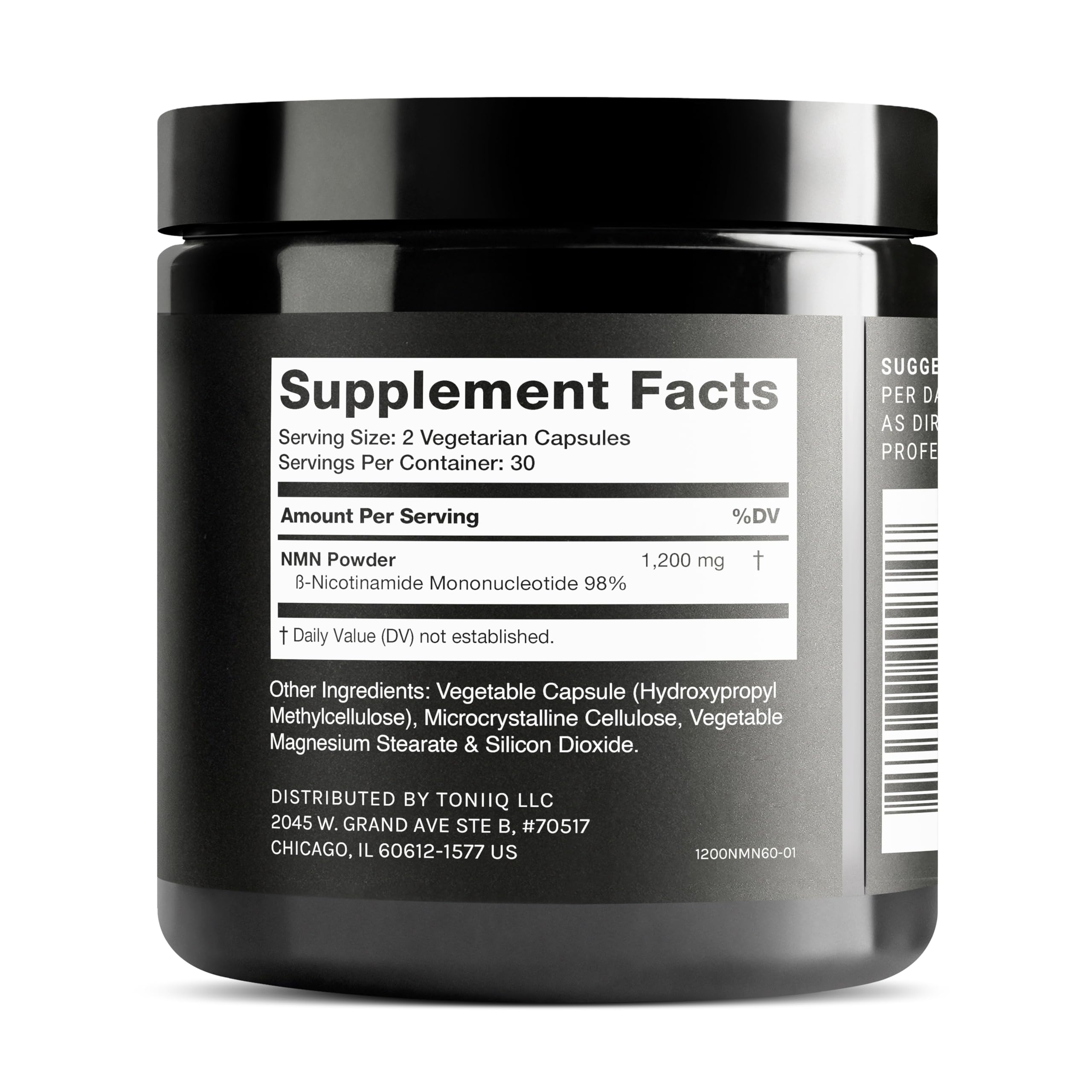 60 capsules per bottle label