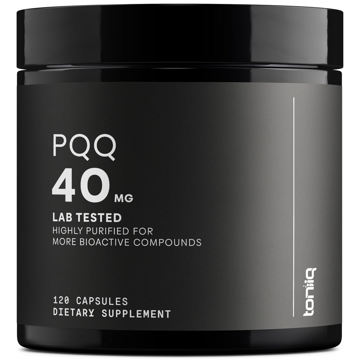 Toniiq PQQ 40mg bottle – 120 vegetarian capsules