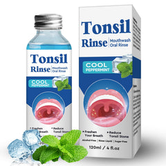 Tonsil Stone Remover Mouthwash bottle with packaging