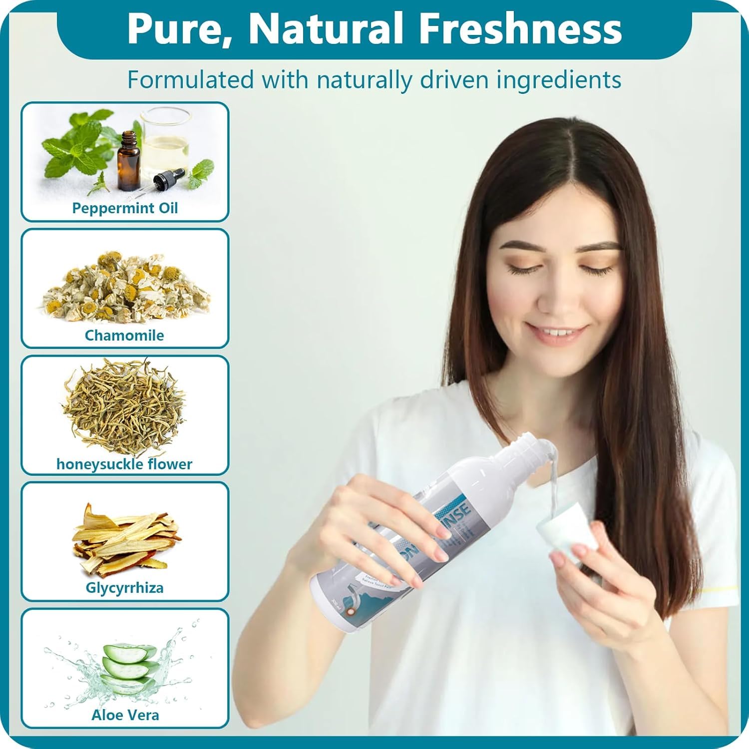 Herbal ingredients concept for mouthwash