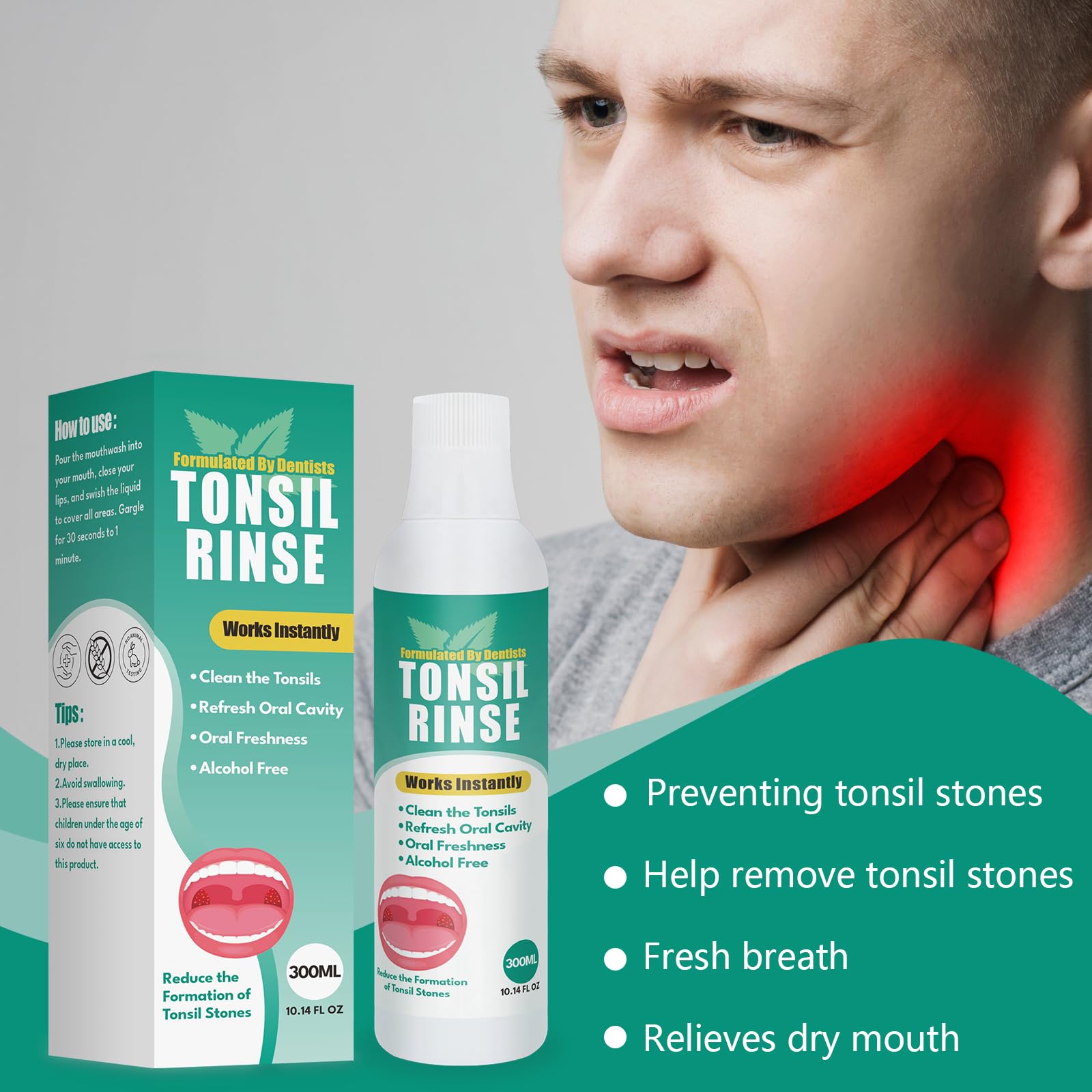 Full product packaging showing 300ml capacity