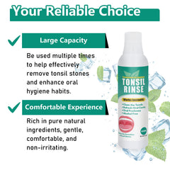 Pouring the oral rinse into a cup