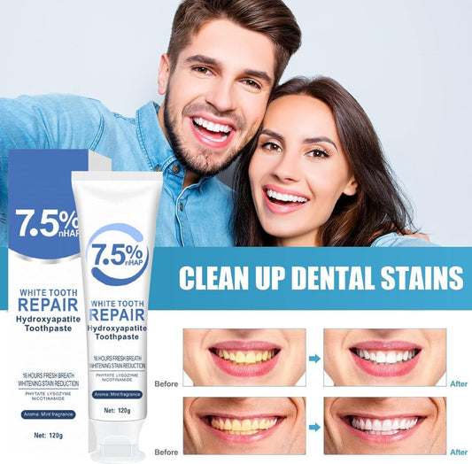 Tooth enamel strengthening with hydroxyapatite