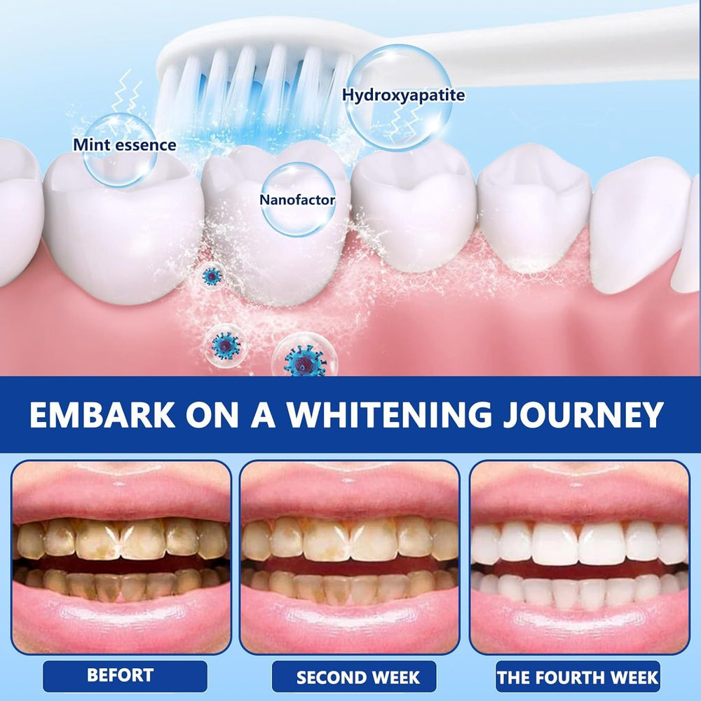 Tooth enamel strengthening by hydroxyapatite toothpaste