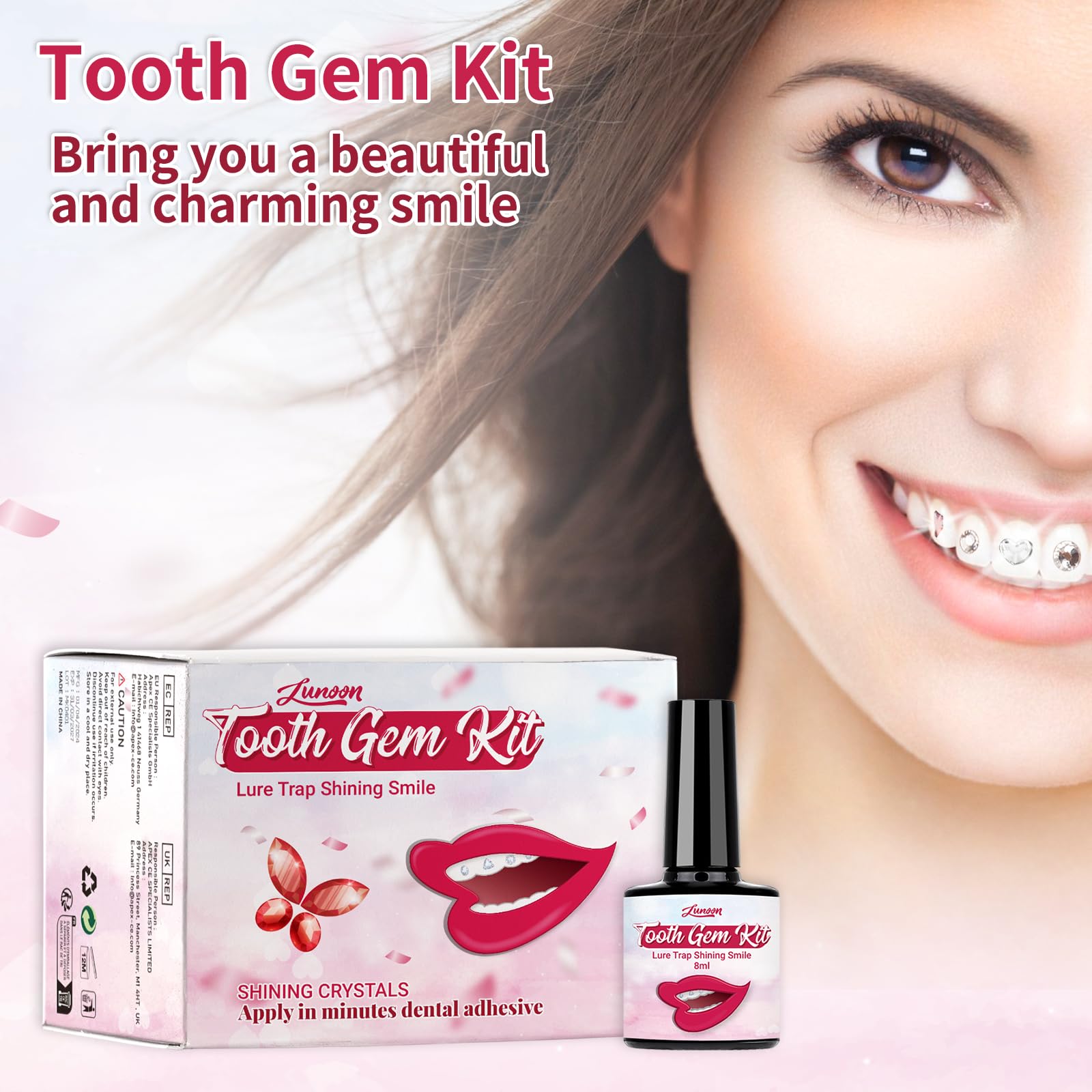 C-shaped lip support with cotton rolls