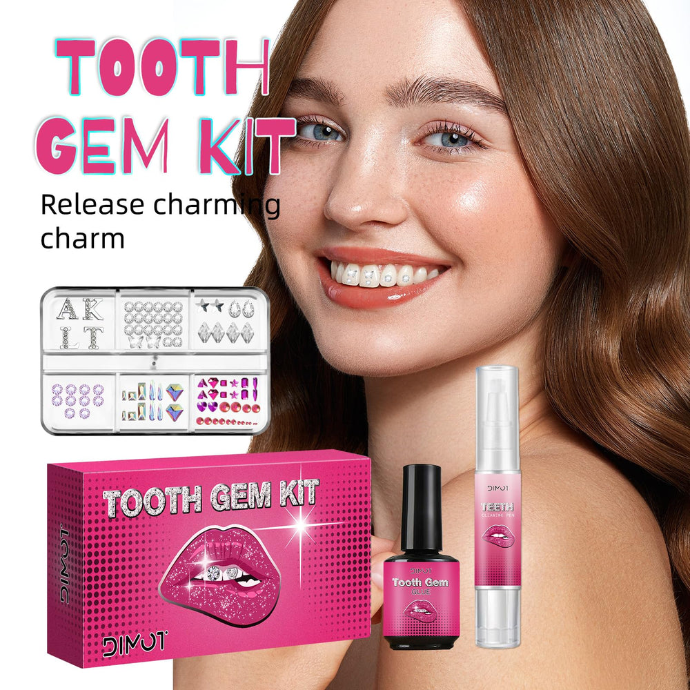 C-shaped lip support and cotton rolls from the kit