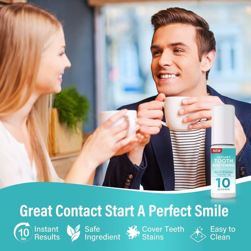 Travel-friendly teeth whitening paint kit on desk