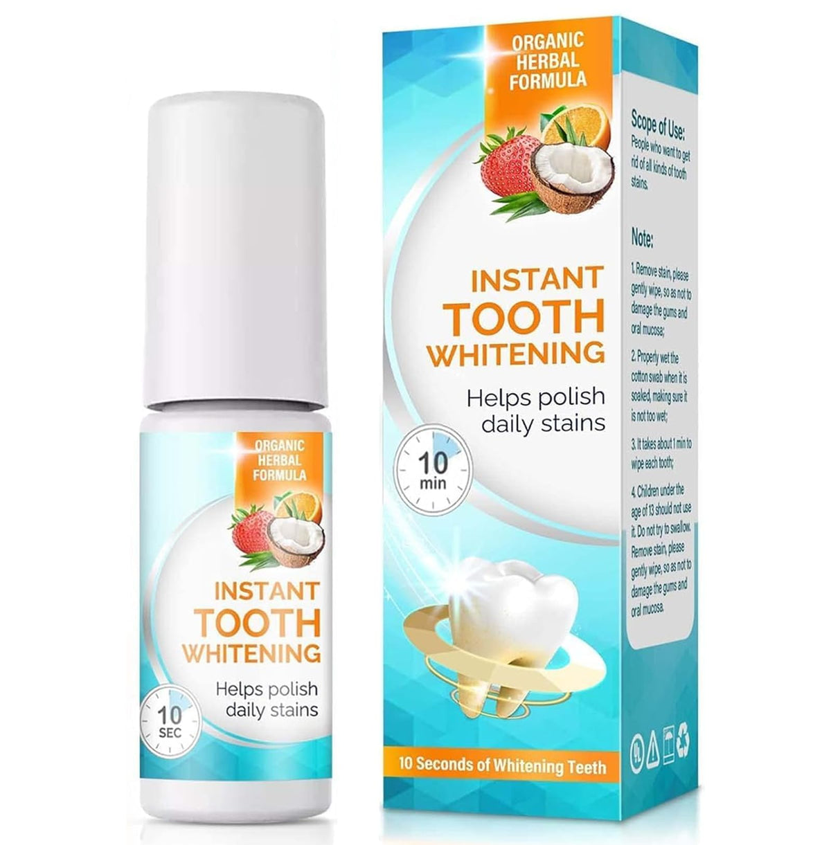 Tooth Paint packaging and tube