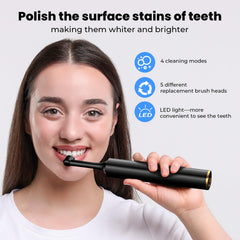 Five brush heads included in the tooth polisher kit