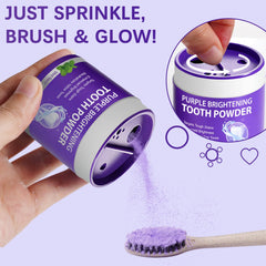 Scoop of tooth whitening powder