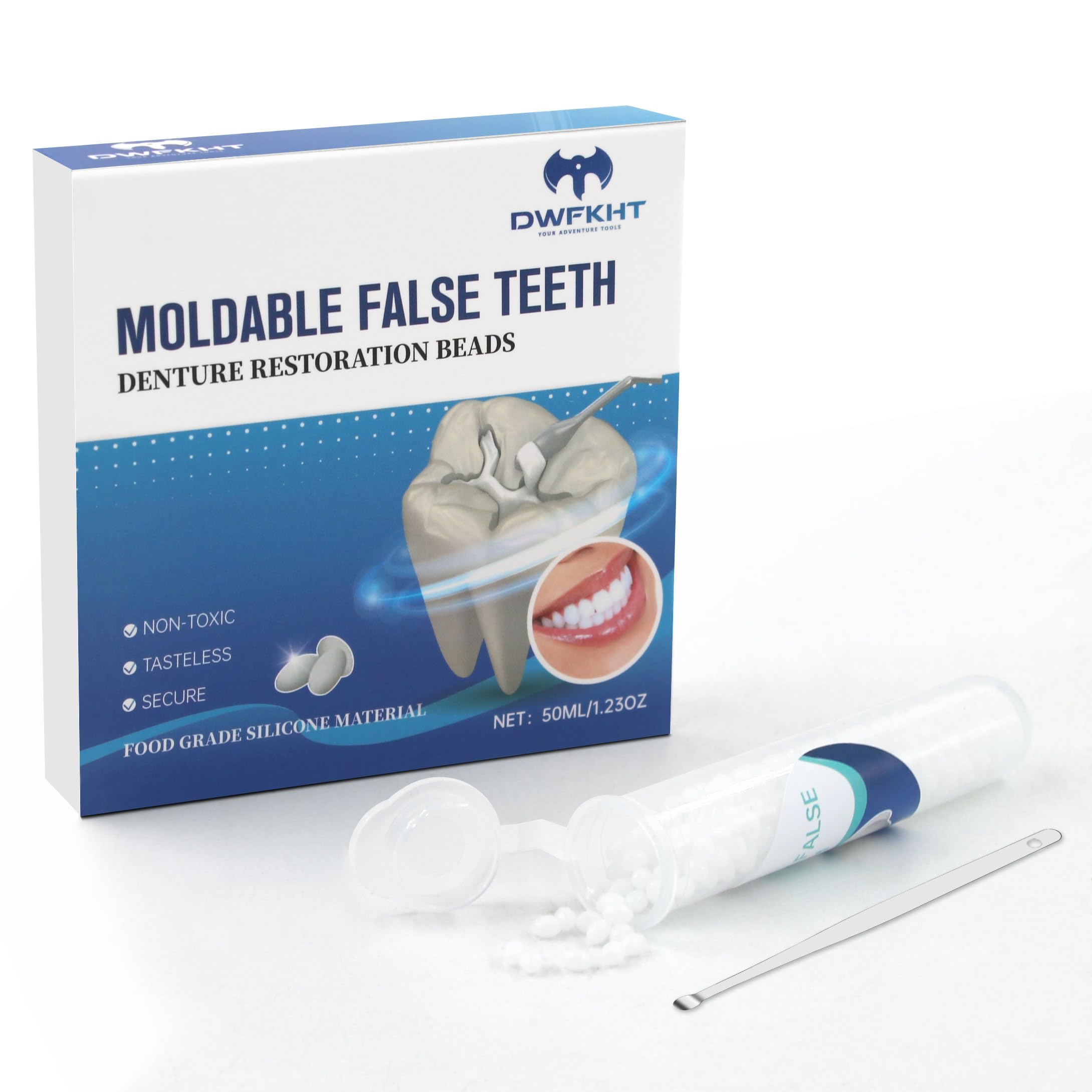 Tooth Repair Kit packaging and 50ML material