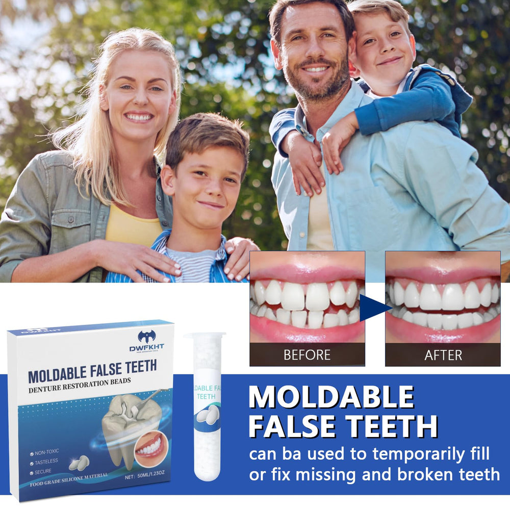 Moldable teeth kit components laid out