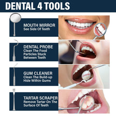Sickle-shaped tooth cleaner included in the kit