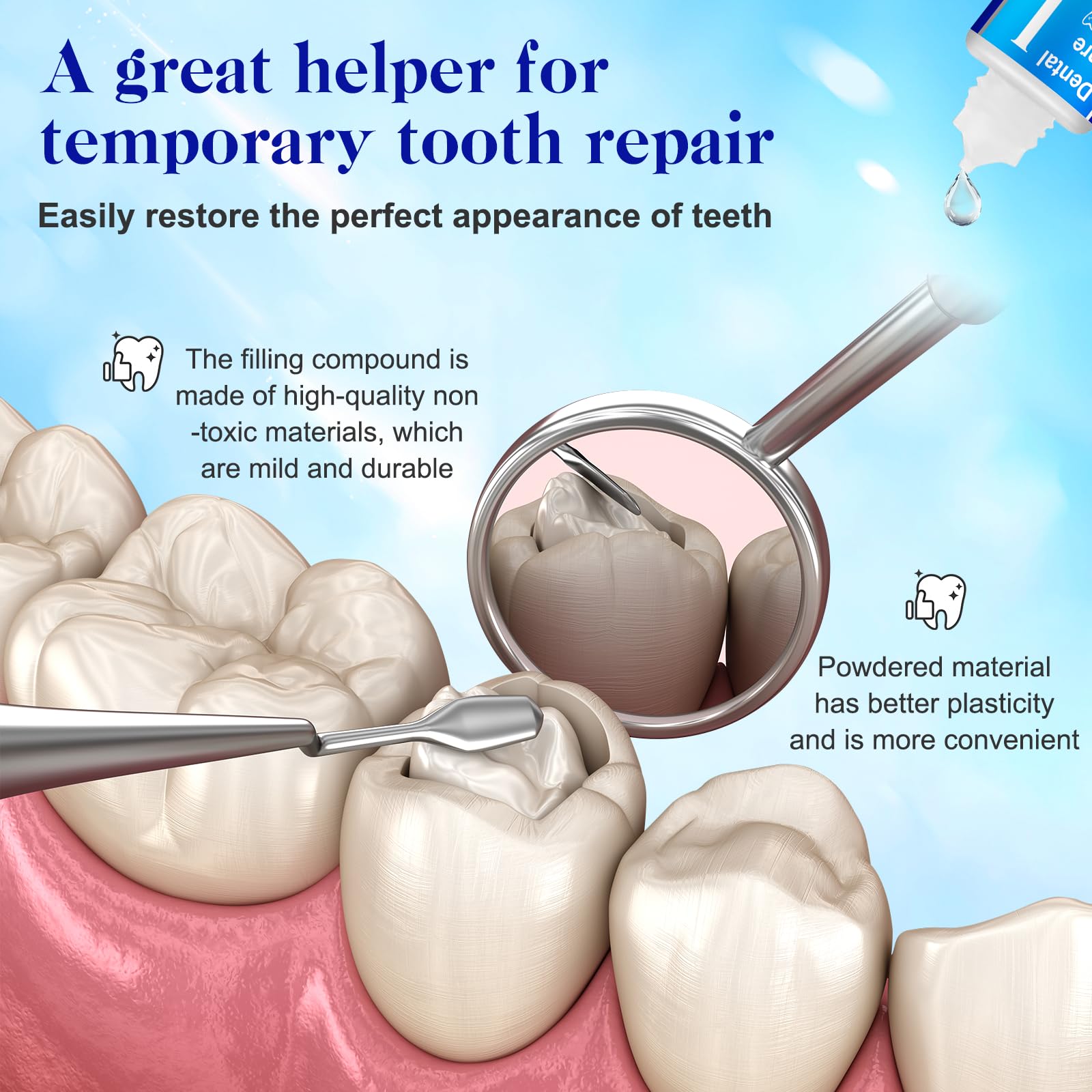 Safe non-toxic filling material and ingredients