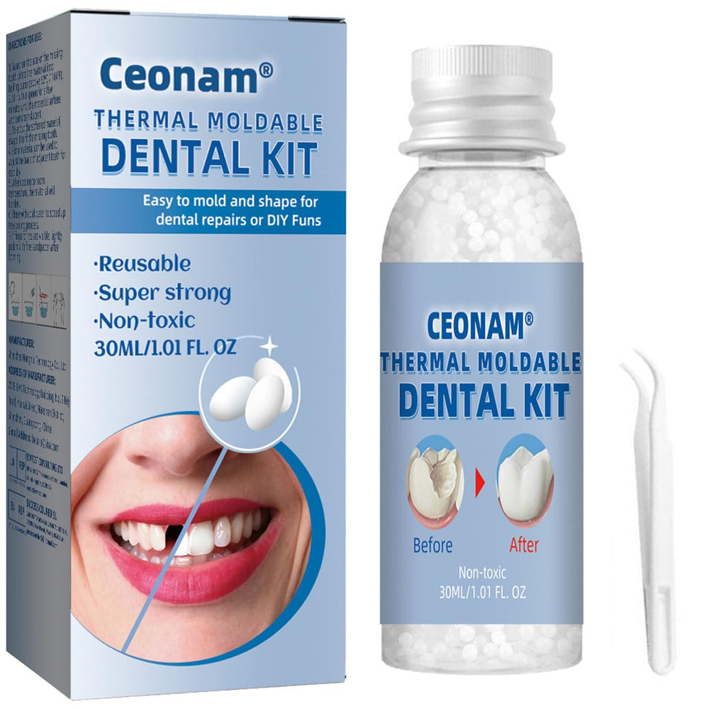 Tooth Repair Kit with heat beads for temporary tooth restoration