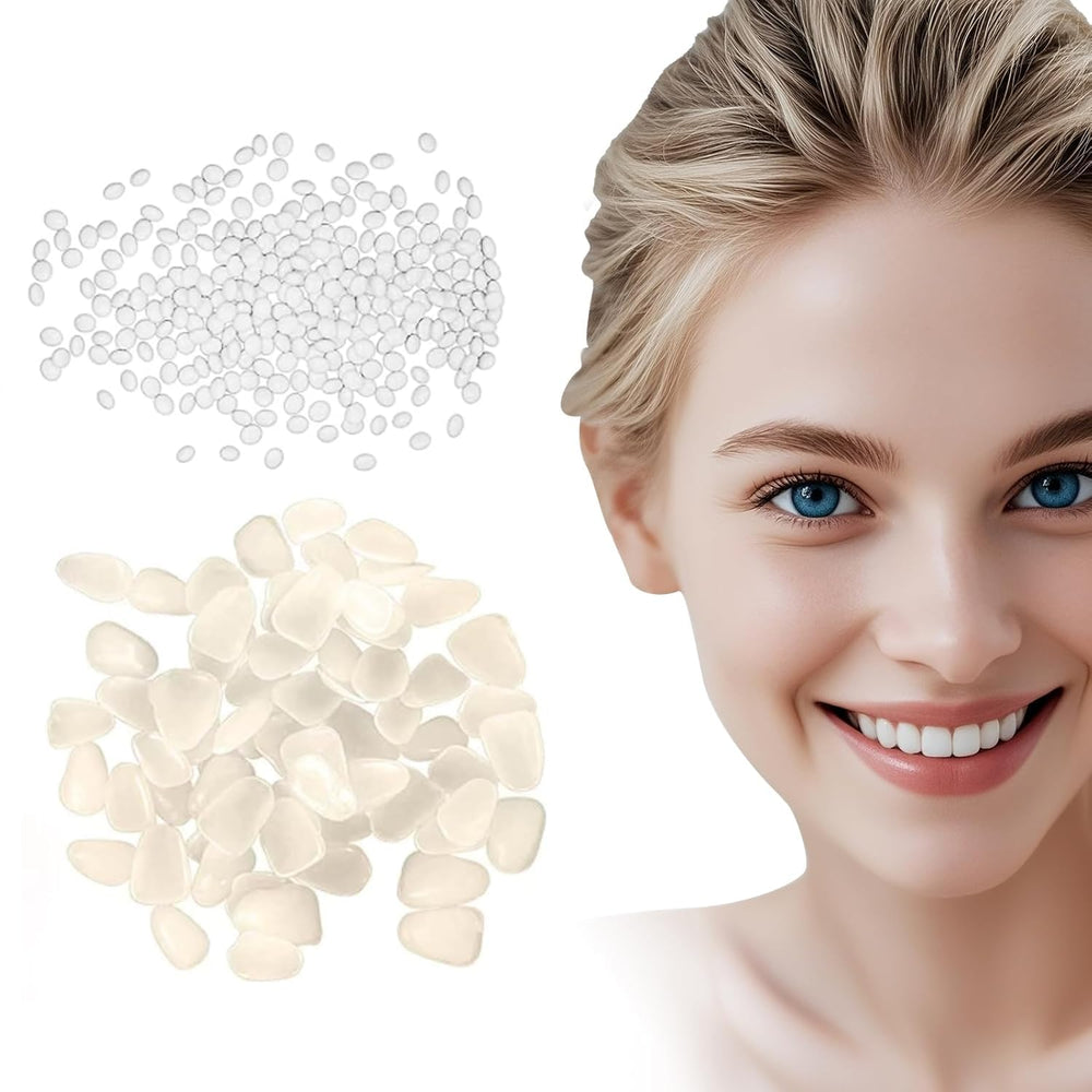 Tooth Repair Kit components showing moldable teeth and natural color BB1