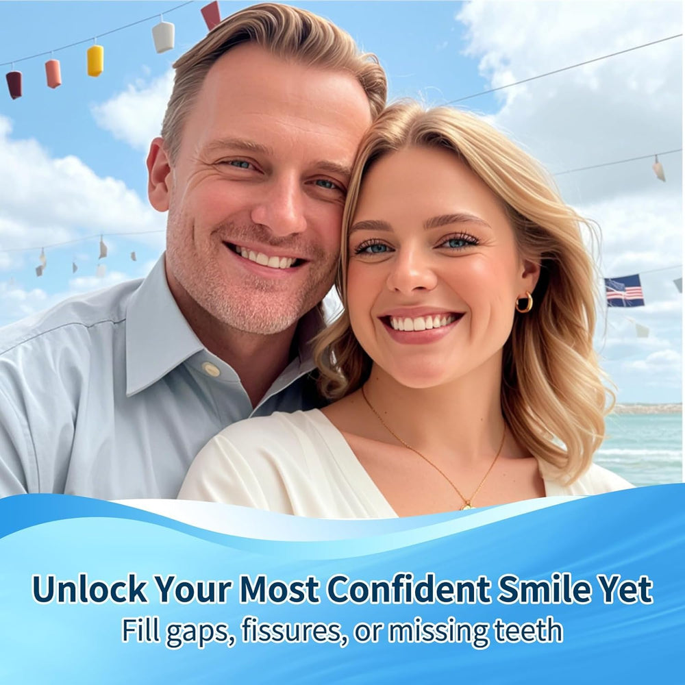 Close-up of replacement tooth from moldable kit in natural color BB1