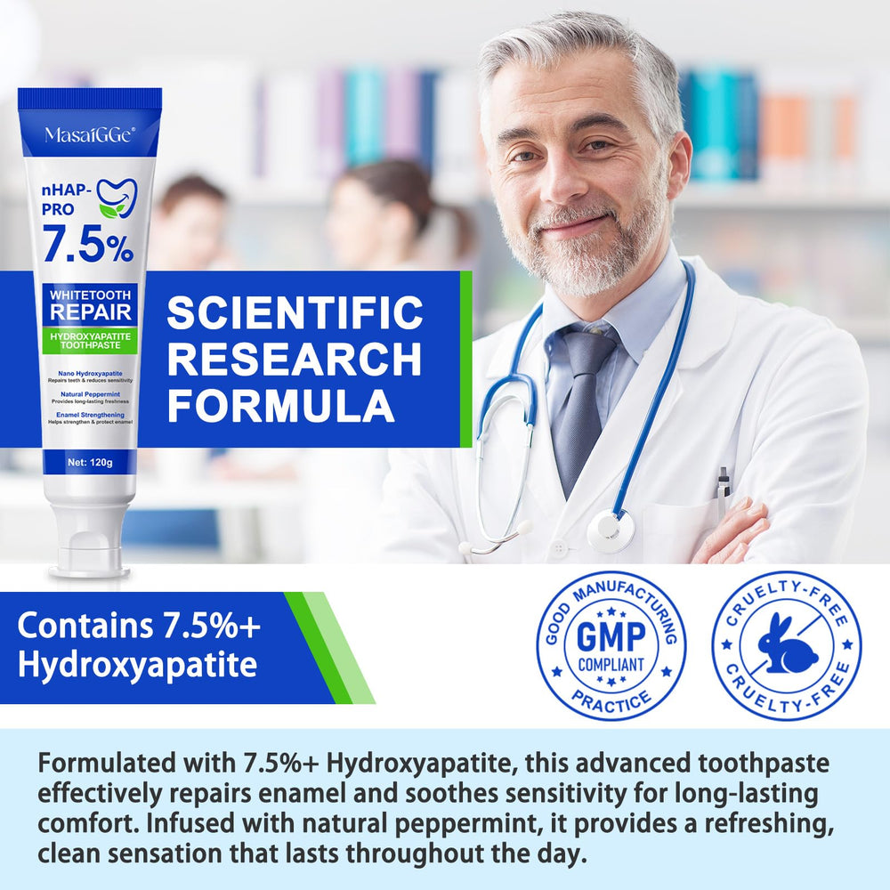Tooth strengthening hydroxyapatite toothpaste