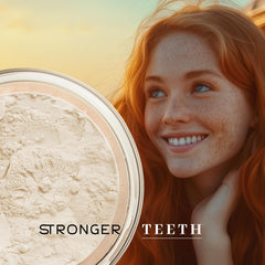 Toothbrush dipping into Miracle Tooth Powder