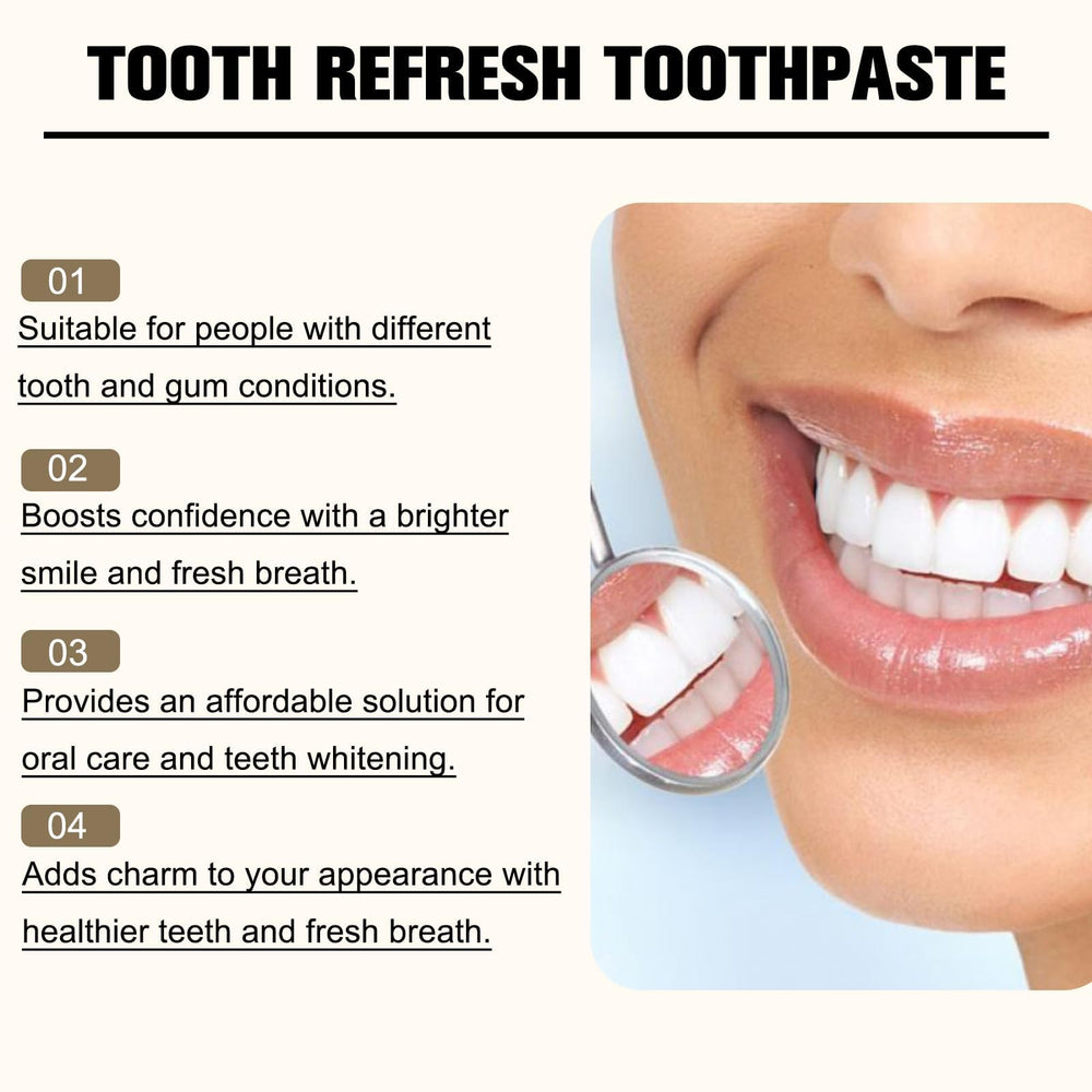 Toothbrush applying toothpaste to teeth