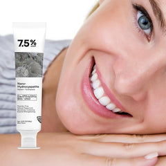 Fluoride-free label on toothpaste tube