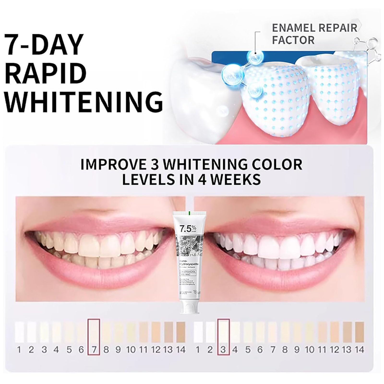 Tube of nano hydroxyapatite toothpaste with gentle mint flavor