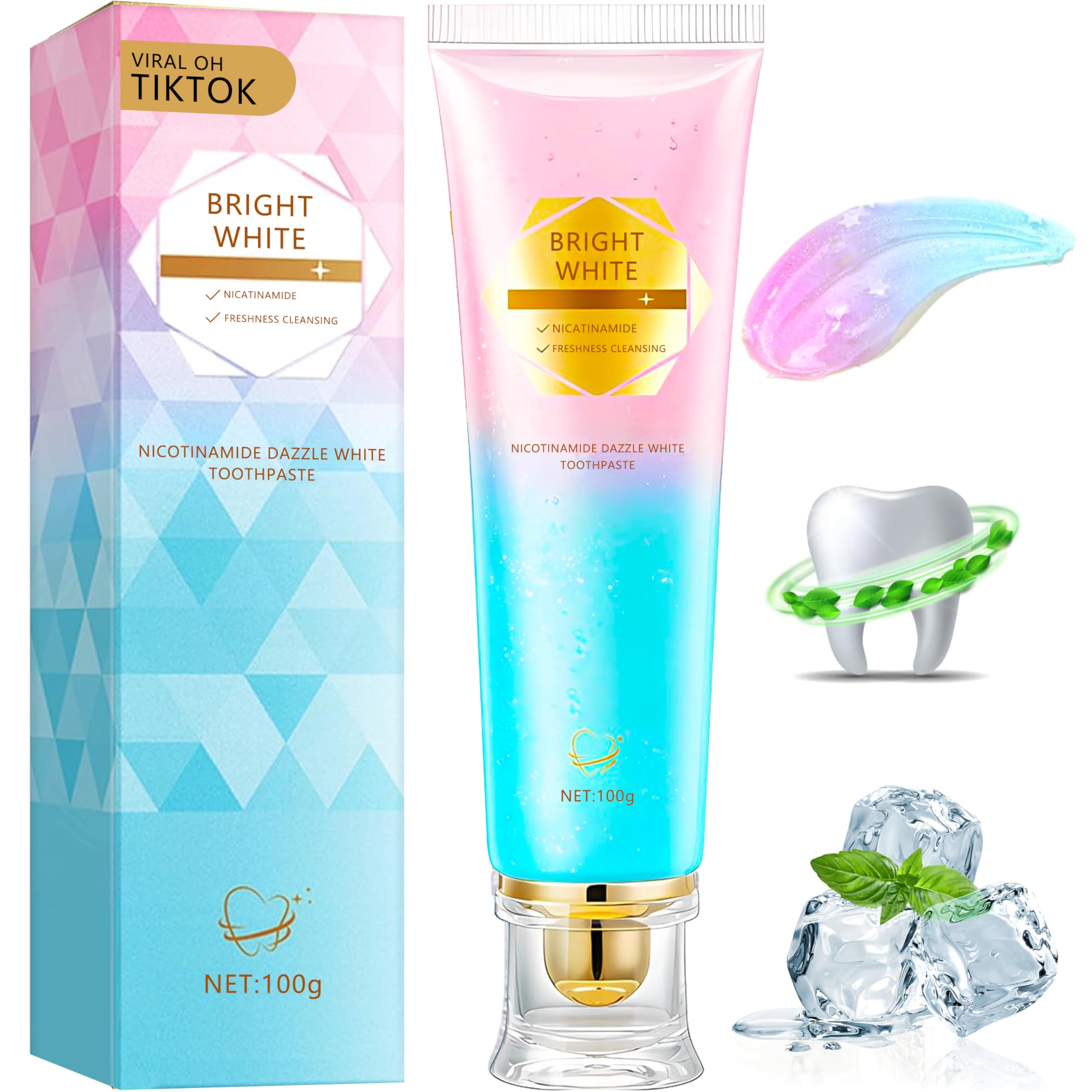 Packaging of Brilliant Smile Niacinamide Whitening Toothpaste