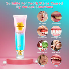 Niacinamide toothpaste with whitening formula and polishing particles