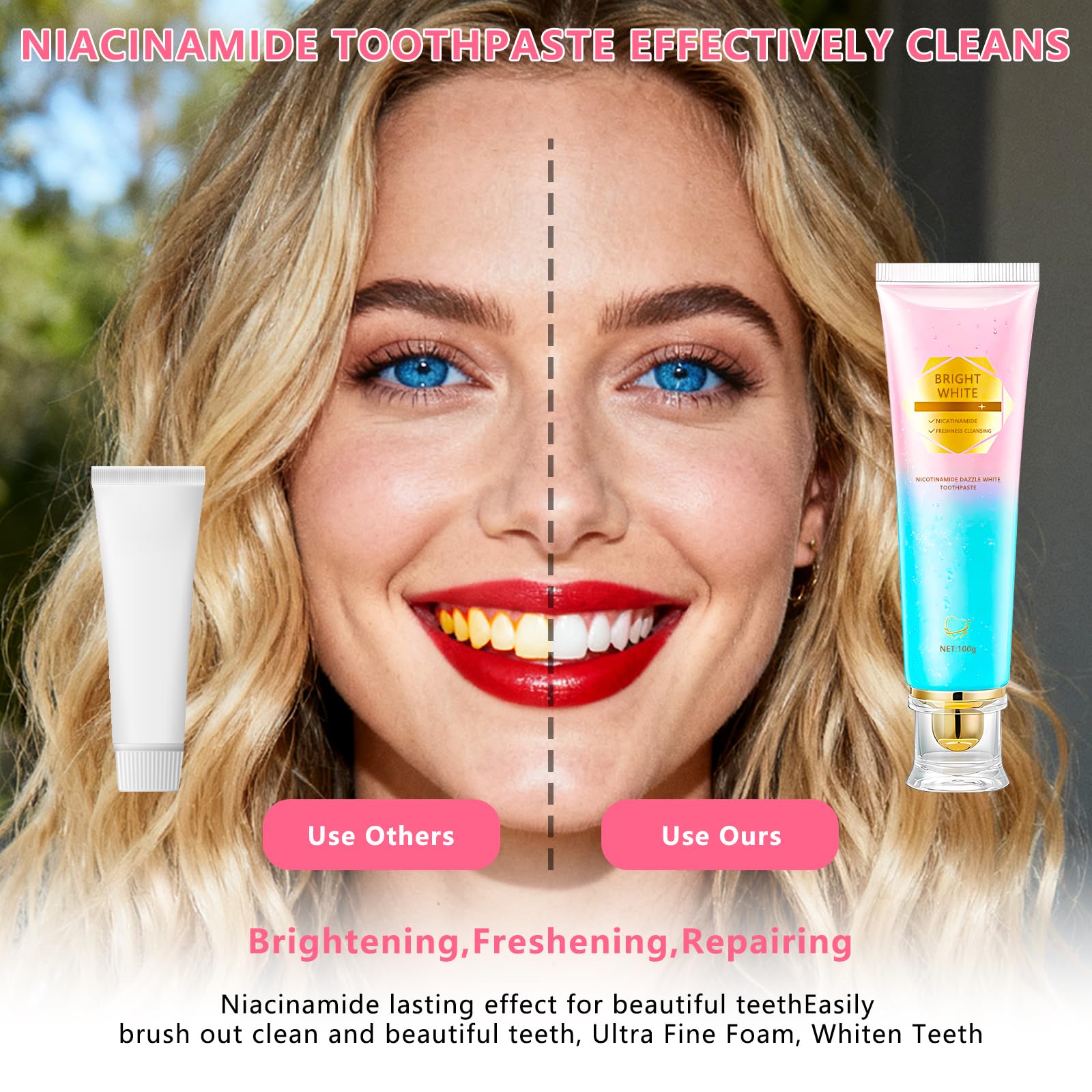 Fresh breath after brushing with Brilliant Smile Niacinamide toothpaste