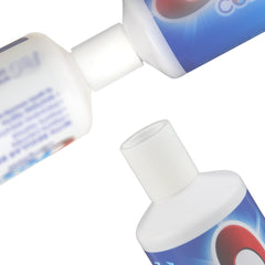 Two Crest-compatible toothpaste refill adapters in white resin