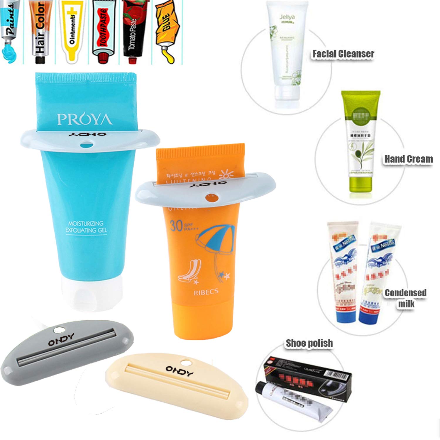 Squeezer used for cosmetics, hand cream and small tubes
