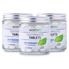 Peppermint toothpaste tablets – front view