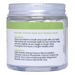 Travel-friendly toothpaste tablets packaging in glass jar