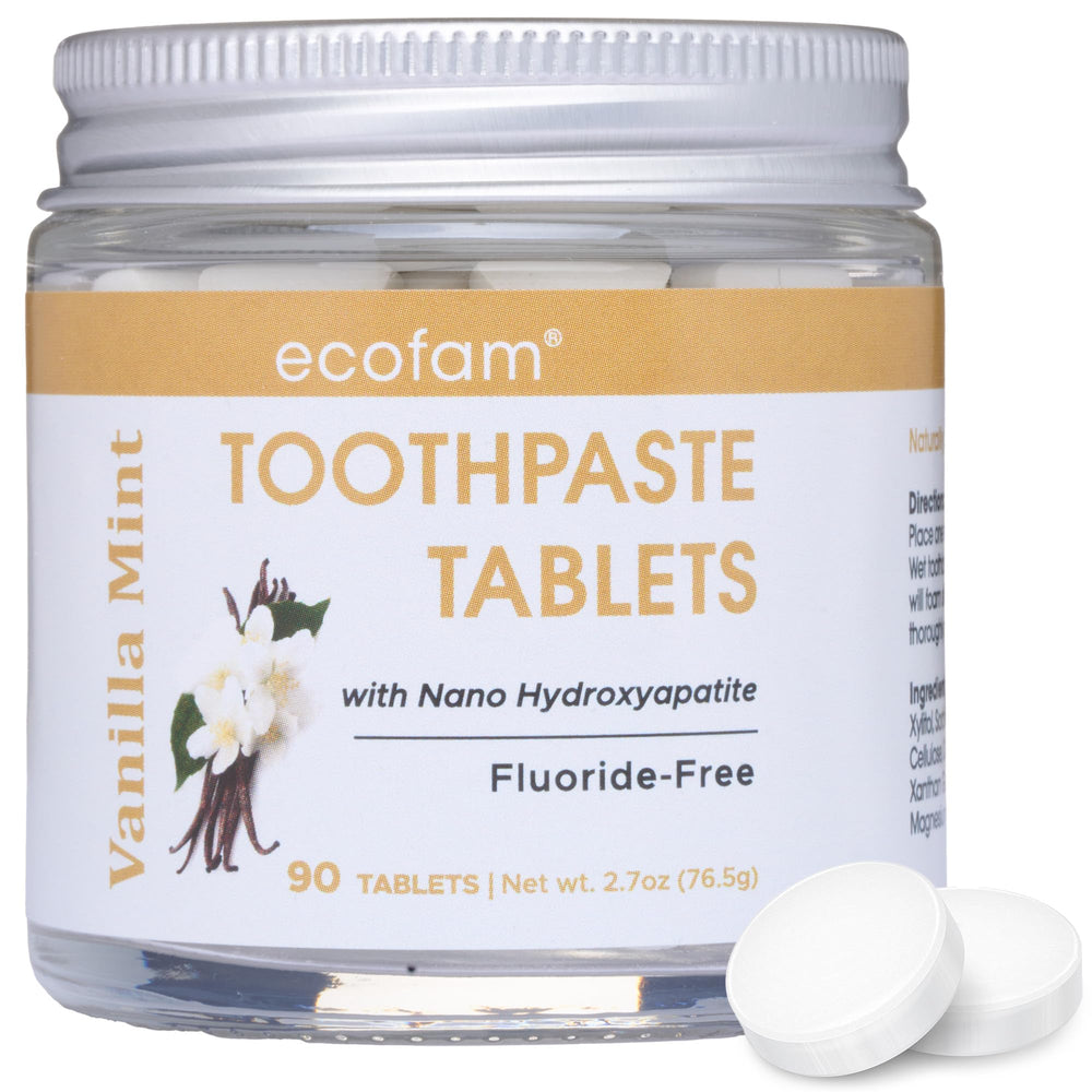 Vanilla Mint toothpaste tablets with nano hydroxyapatite