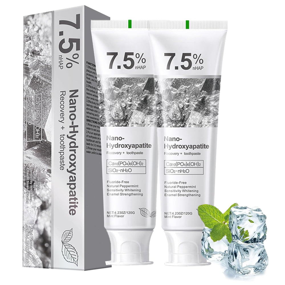 Two 120g Hydroxyapatite toothpaste tubes with box