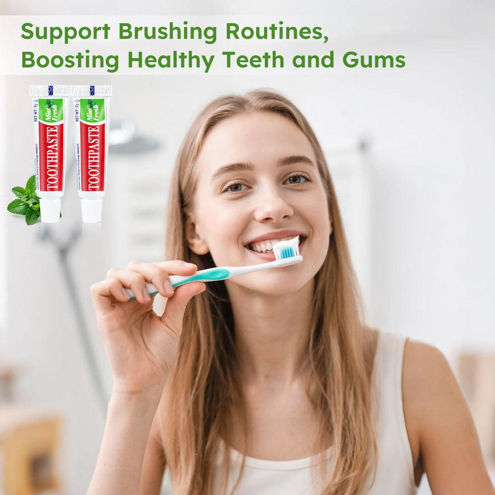 Mint flavor travel toothpaste perfect for hotels and on-the-go