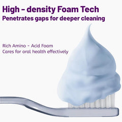 Graphic illustrating fluoride-free enamel protection and gum care
