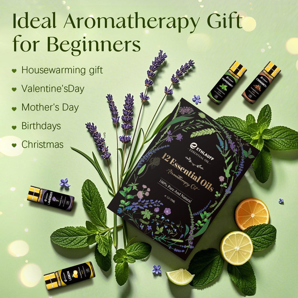 Gift-ready packaging for Top 12 essential oils set