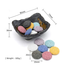 Product components: ceramic warmer, 14 lava beads, gift box