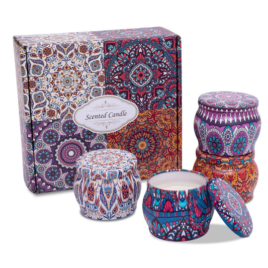 Topadorn four-pack gift box candles showcased in elegant packaging for cozy ambiance.