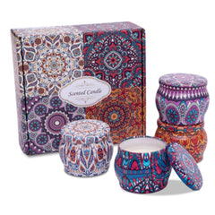 Topadorn four-pack gift box candles showcased in elegant packaging for cozy ambiance.