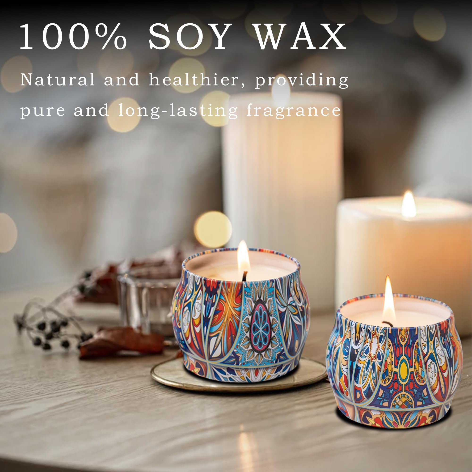 Topadorn jasmine gardenia candle set closeup showcases luxurious floral notes for intimate moments