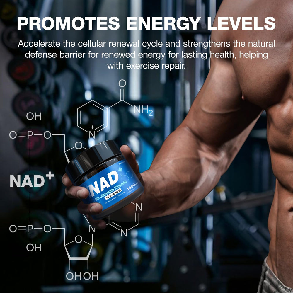 Non-GMO gluten-free NAD supplement packaging