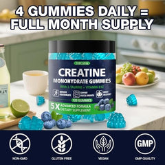 Gym bag-friendly portable creatine gummies