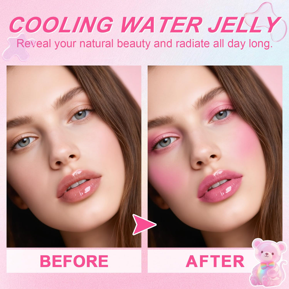 Topcent jelly blush contour stick cheek-use delivers natural watercolor flush.