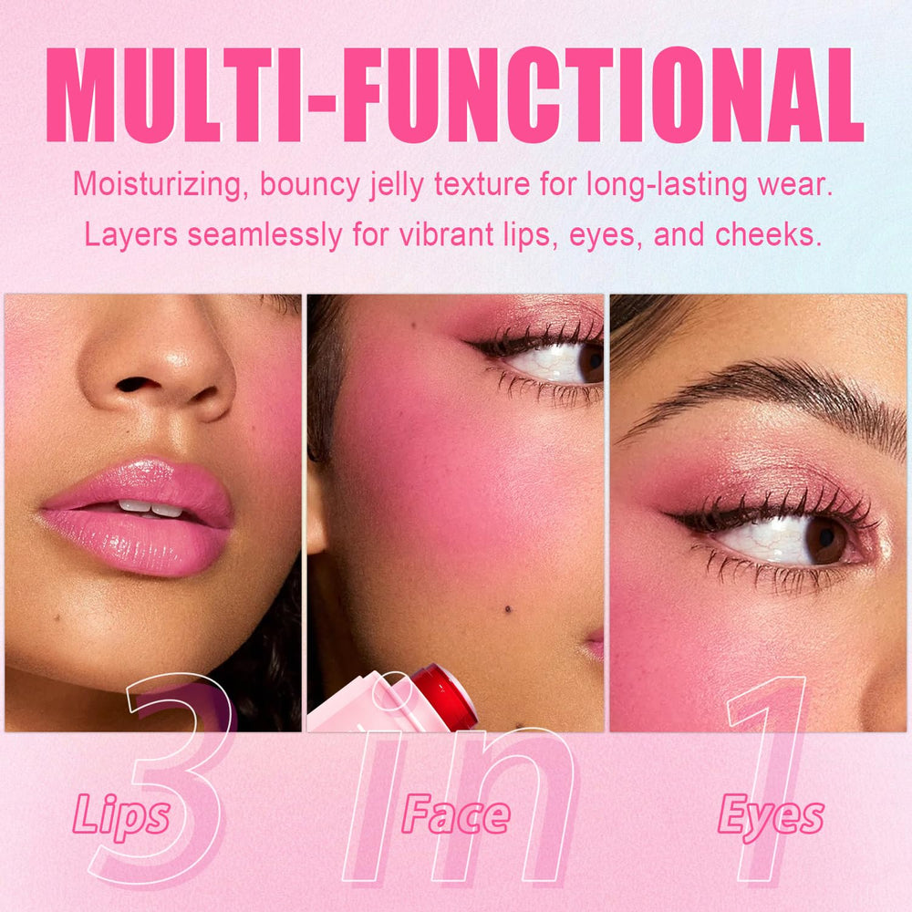 Topcent jelly blush contour stick lip-use for subtle rosy tint.