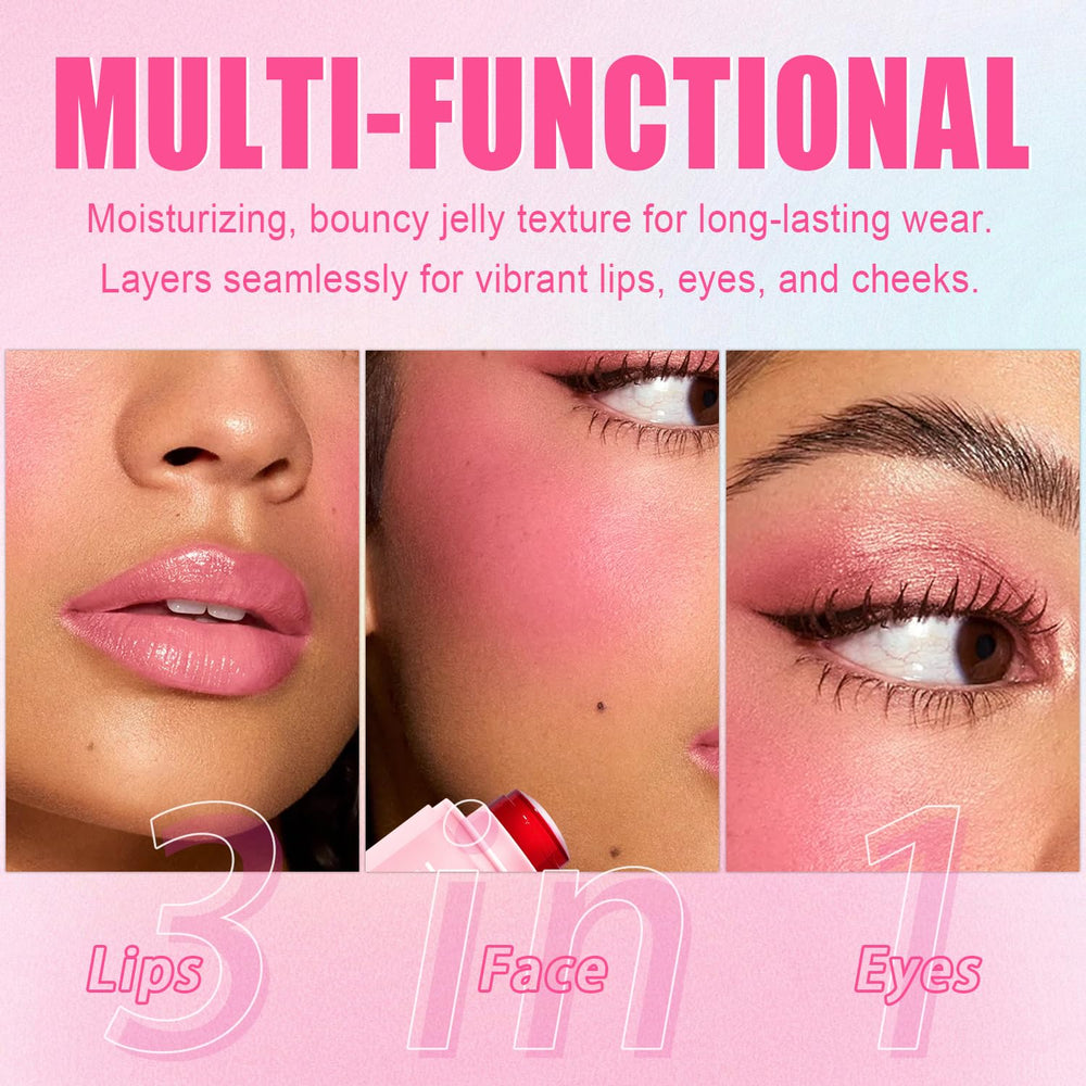 Topcent Jelly Blush Stick used as eye tint for soft definition