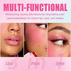 Topcent Jelly Blush Stick used as eye tint for soft definition