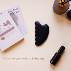 Complete tophld Gua Sha set ready for massage therapy
