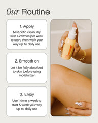 Topicals Like Butter Mist with rhubarb and ginseng ingredients addressing uneven tone.